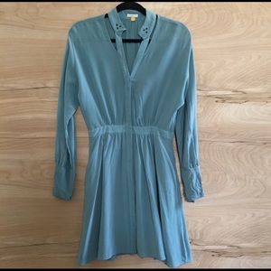 Anthropologie Leifsdottir Adalar Blue Silk Dress